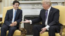 Donald Trump and Justin Trudeau meet for the first time
