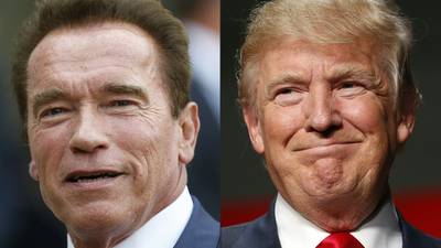 Schwarzenegger proposes job swap after Trump criticises ratings
