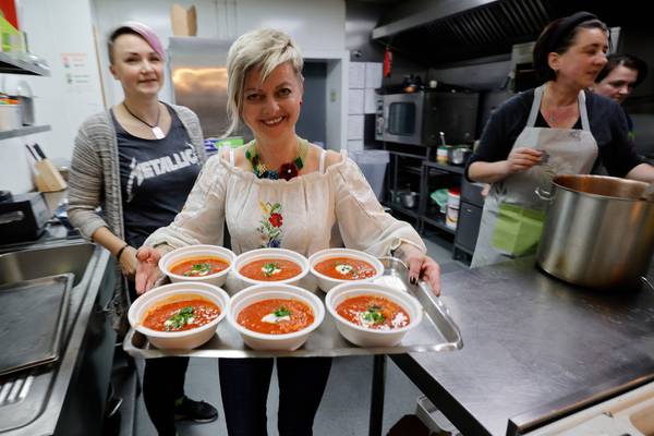 Volunteers serve up Ukrainian comfort food to refugees in Dublin