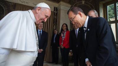 Migrant crisis on agenda in Pope Francis and Ban-Ki-moon talks