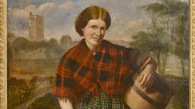 Painting of Victorian Cork milkmaid in Dublin art auction