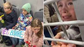 Moscow police detain children for laying flowers at Ukrainian embassy