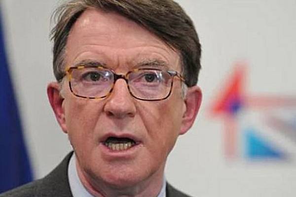 Peter Mandelson warns Taoiseach, ‘don’t be conned’ by Johnson