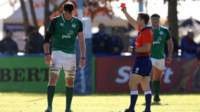 Ireland battle on after red card before running out of steam