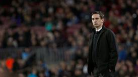 Valencia boss Gary Neville will not quit despite  Barcelona rout