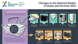 Air fryers and vegan substitutes added to CPI basket, while nightclub admission and landlines dropped