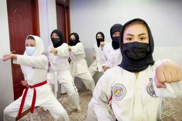Afghan girls attend self-defence classes in secret