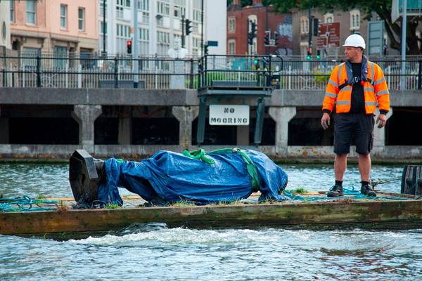 Statue of Edward Colston lifted out of Bristol harbour