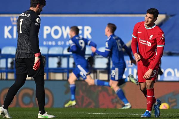 Liverpool’s late collapse sees Leicester take all three points