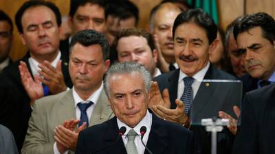 Brazil’s interim president Michel Temer calls for ‘unity’