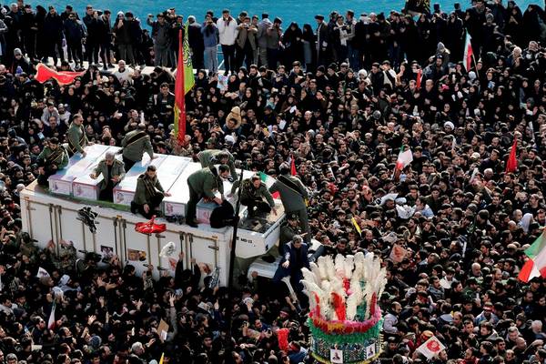 Ayatollah leads vast crowds at Iranian general’s funeral