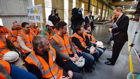 Enda bids to make his catchphrase stick as he visits concrete firm