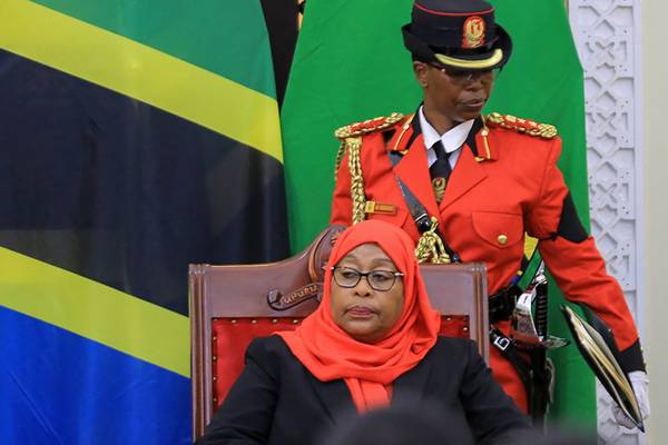Tanzania’s first female president urges country to unite