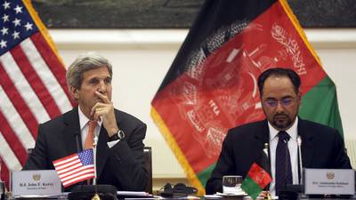 Bombs in Kabul  diplomatic zone soon after John Kerry visit