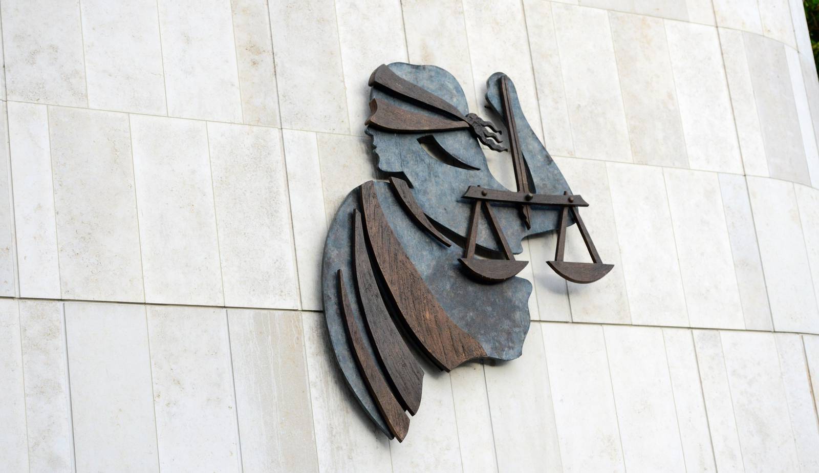 25/10/2013...WEB....ARCHIVE...STOCK...GENERAL VIEW..
Signage / symbol of justice - at the Criminal Courts of Justice at Parkgate Street in Dublin. 
Photograph:Frank Miller /The Irish Times