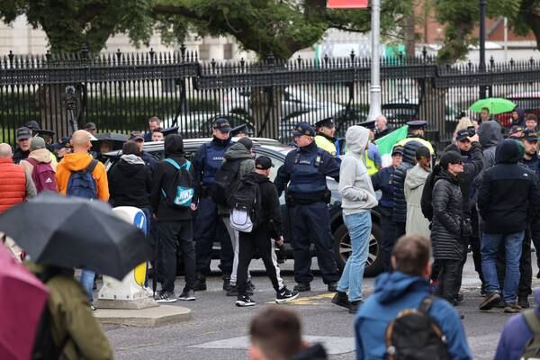 Dáil protests: Aggression and intimidation outside Leinster House has ‘no place in democratic society’, McEntee says 