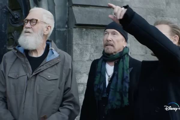 Bono, Edge and Letterman mooch about a Dublin so old and gloomy even the crow’s feet have crow’s feet