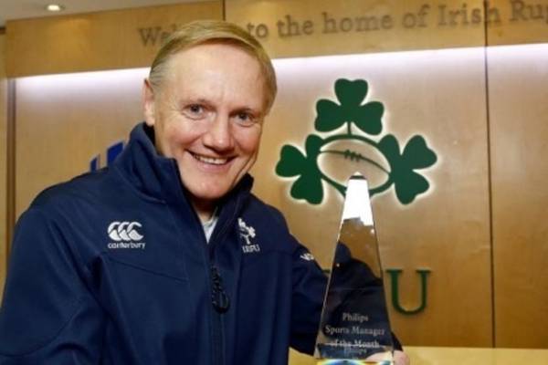 Joe Schmidt named Philips Sports Manager of the Month for February