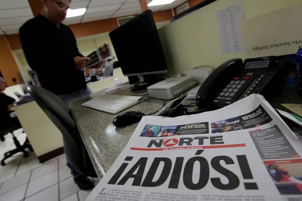 Mexican newspaper bids readers ‘Adiós’ after   journalists killed