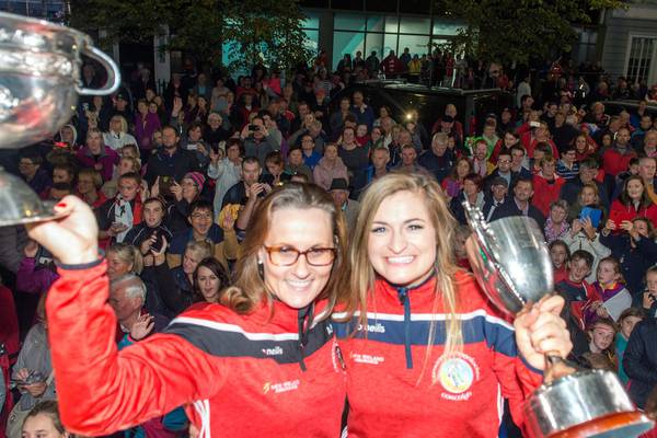 All-Ireland camogie champions hailed on return to Rebel county