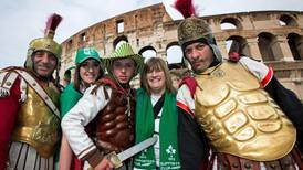 Rugby fans soak up joys of Rome before battle