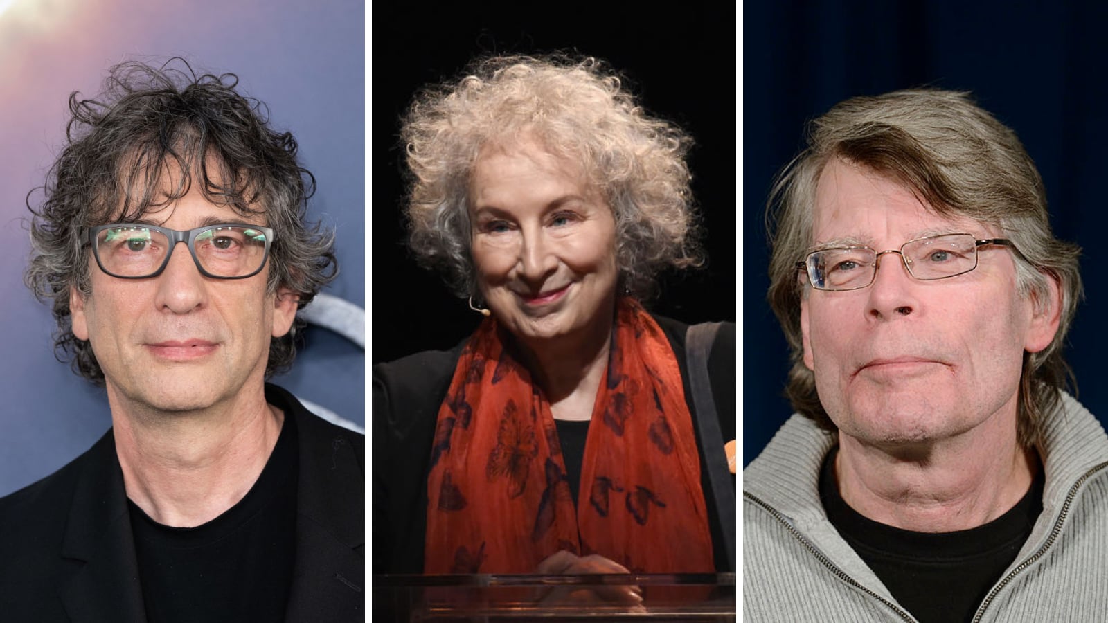 Neil Gaiman, Margaret Atwood and Stephen King