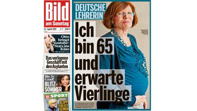 65-year-old German woman pregnant with quadruplets