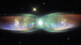 ‘Twin Jet Nebula’ is a pair of stars now in their death throes