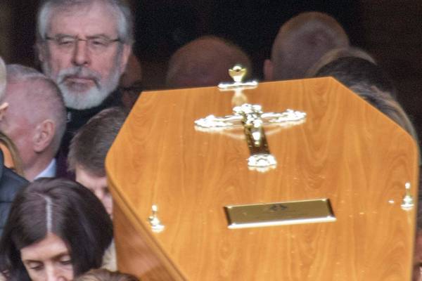 Gerry Adams attends brother's funeral in Donegal