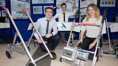 Irish students win design award for device to help elderly rise up to walk