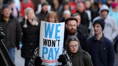 ‘Burn the Water Bills’ protest in Cork attracts more  than 1,000 people
