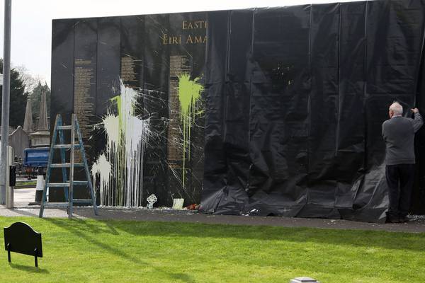Paint thrown over 1916 Rising remembrance wall in Glasnevin