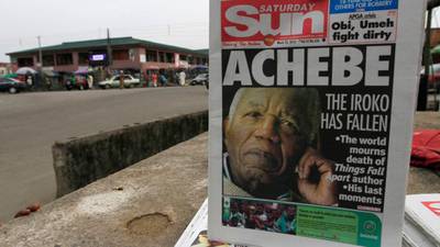 Chinua Achebe’s battle with Irish prejudice