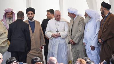 Pope Francis holds historic meeting with Iraq’s top Shia cleric