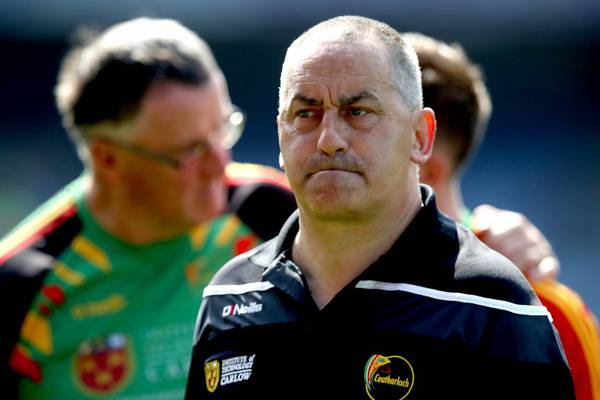 Carlow manager Turlough O’Brien suspended for 20 weeks