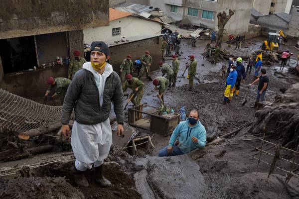 Hillside collapse in Ecuador capital leaves at least 24 dead