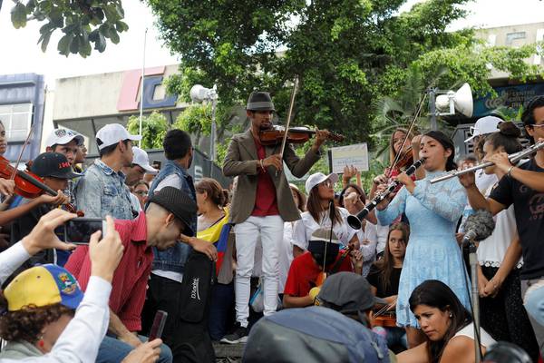 Venezuela’s musicians rise up after violist (18) is killed in anti-government protest