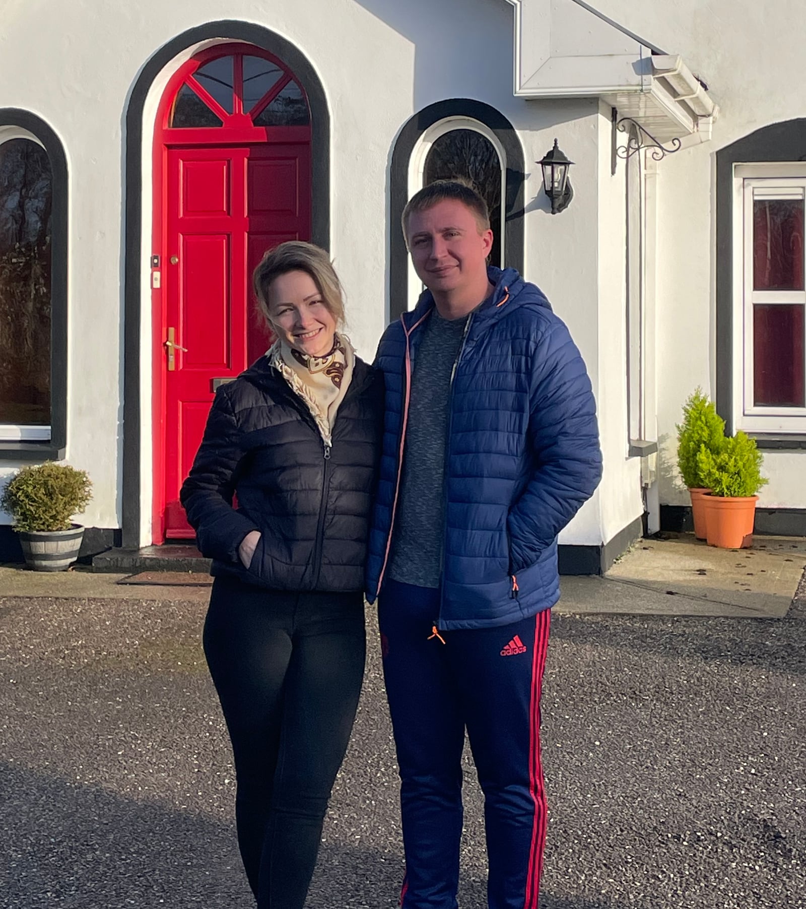 Nataly and Danis Seitikova, who are staying in Michael Healy-Rae's guesthouse in Kerry