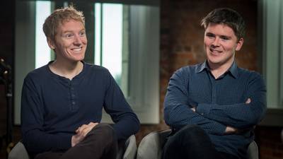 Pace of tech innovation in Ireland fantastic, say Stripe founders