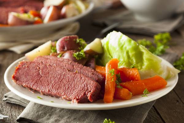 Why did Irish-Americans make corned beef an Irish dish?
