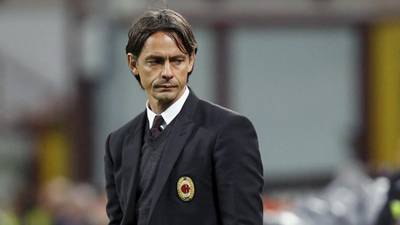 Filippo Inzaghi faces exit as Milan fans spell it out