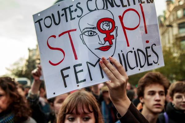 Thousands march against violence in France after 130 women killed this year