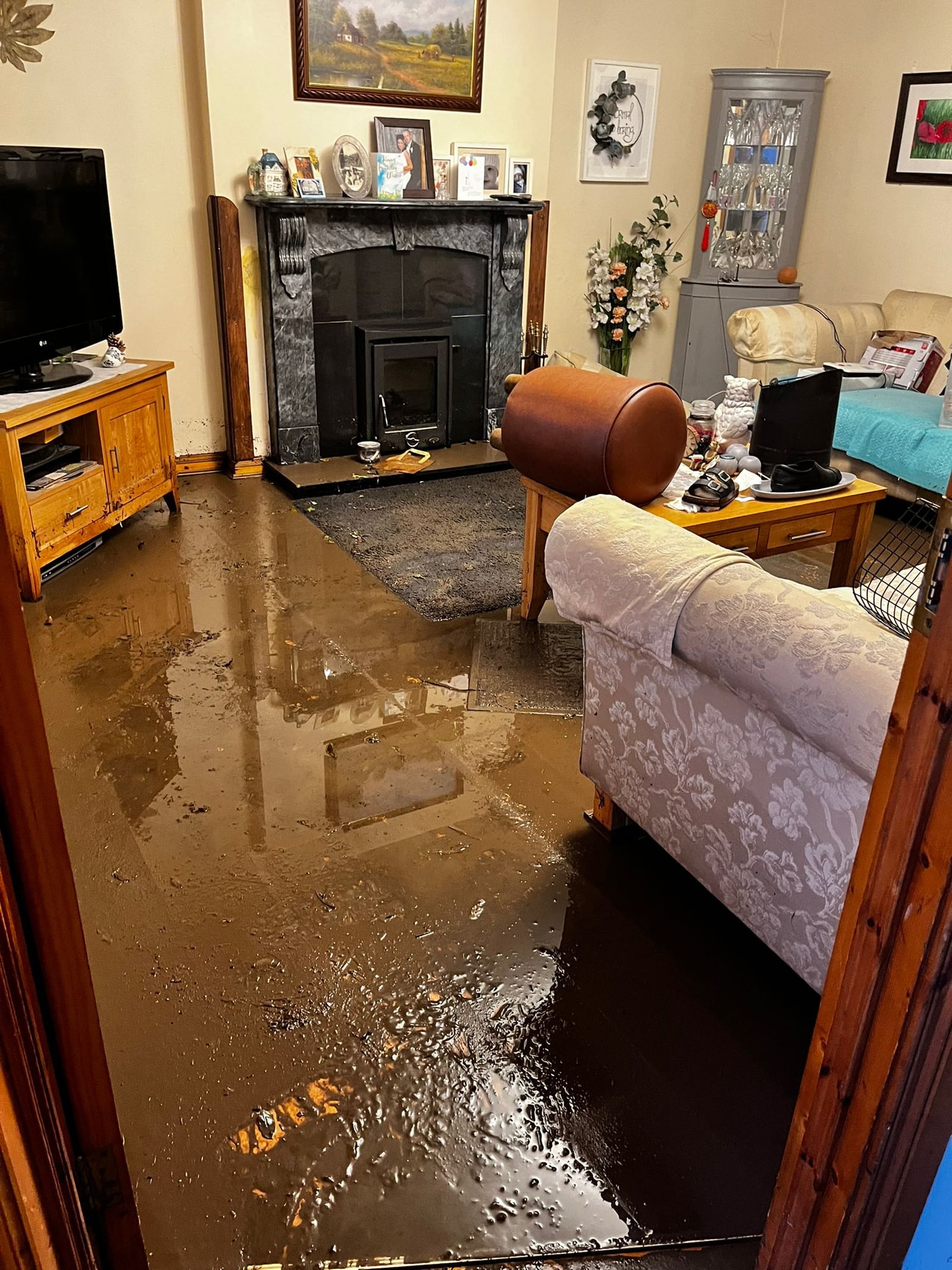 Flooded house at Old Quay Lane, Carlingford, Co Louth, Oct 31st 2023 by Tim O'Brien