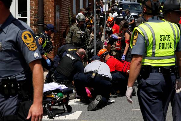 Charlottesville clashes: One dead after car drives into crowd