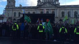 LGBT activists take to  Northern Ireland streets  over ‘conscience clause’