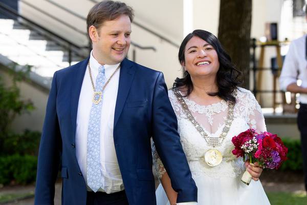 Hazel Chu and Patrick Costello wed in Mansion House ceremony