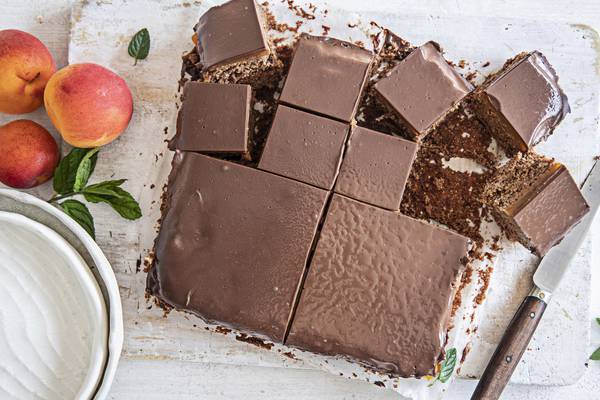 Sweet-tasting apricot chocolate squares perfect for summer
