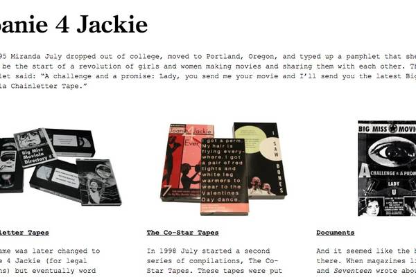 Joanie 4 Jackie: A digital archive of grunge-era women’s film-making