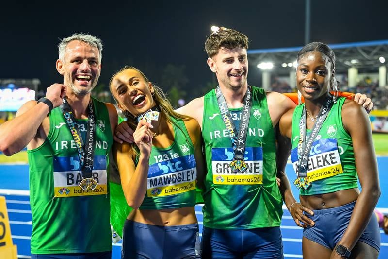 Rhasidat Adeleke’s storming run leads Ireland to the medal podium at the World Athletics Relays