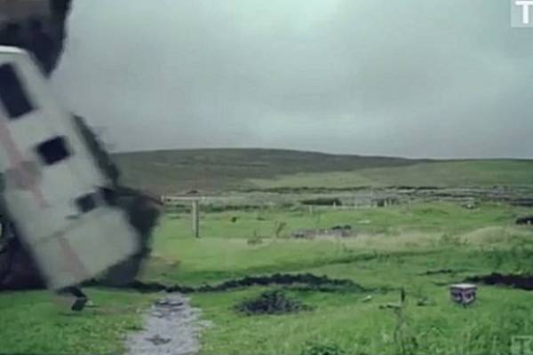 TG4 apologises after CGI clip shows caravan kicked off cliff